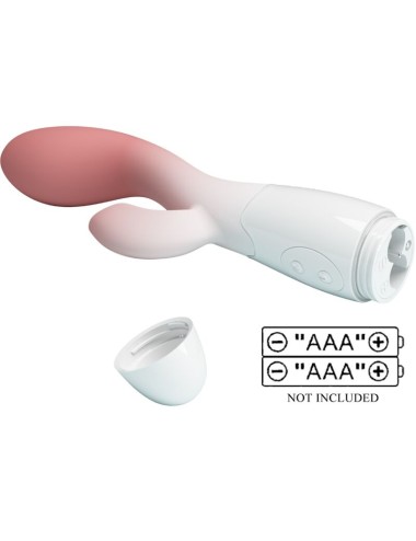 PRETTY LOVE - VIBRATEUR POINT G LUMINEUX + STIMULATEUR DE CLITORIS 30 VIBRATIONS ROSE