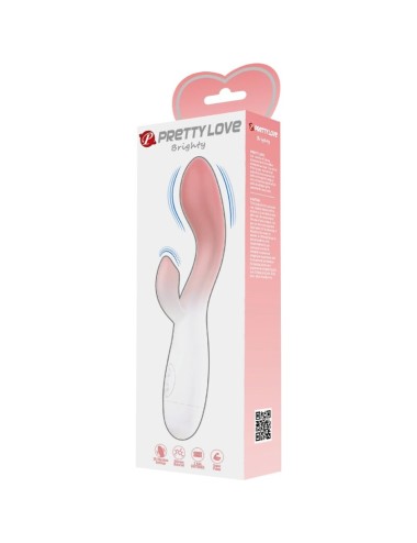 PRETTY LOVE - VIBRATEUR POINT G LUMINEUX + STIMULATEUR DE CLITORIS 30 VIBRATIONS ROSE