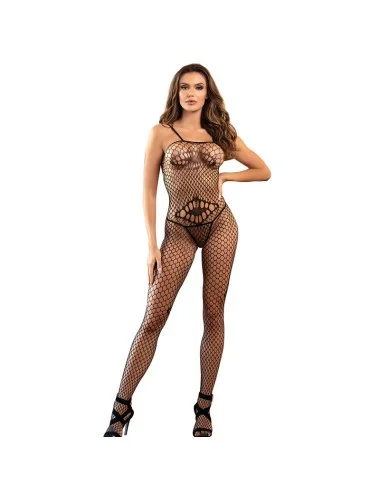 SUBBLIME - 952112 BODYSTOCKING RESILLE AVEC DETAILS SUR LA POITRINE ET LE VENTRE NOIR TAILLE UNIQUE
