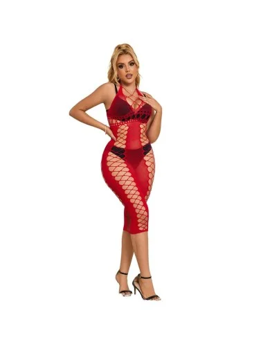 SUBBLIME - 952327 ROBE LONGUE RÉSEILLE ROUGE TAILLE UNIQUE