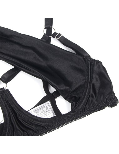 SUBBLIME - 955199 ENSEMBLE SOUTIEN-GORGE AVEC NŒUD NOIR RÉGLABLE S/M