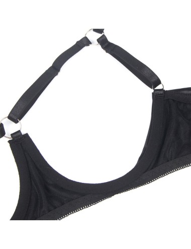 SUBBLIME - 955199 ENSEMBLE SOUTIEN-GORGE AVEC NŒUD NOIR RÉGLABLE S/M