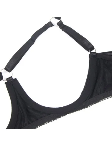 SUBBLIME - 955205 ENSEMBLE SOUTIEN-GORGE AVEC NŒUD NOIR RÉGLABLE L/XL