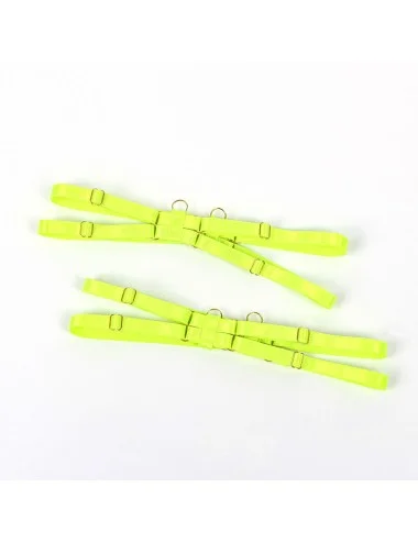 SUBBLIME - 955274 ENSEMBLE SOUTIEN-GORGE AVEC COLLIER ET DÉTAILS DE JAMBES VERT FLUORESCENT S/M