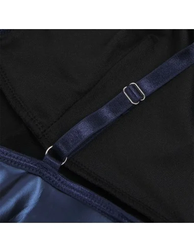 SUBBLIME - 955427 ROBE À BRETELLES EN CUIR BLEU L/XL