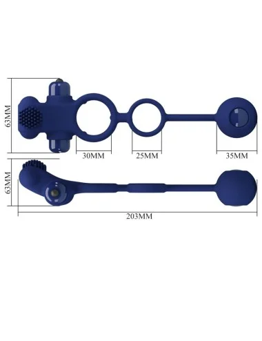 PRETTY LOVE - REMINGTON DOUBLE ANNEAU VIBRANT AVEC PLUG BLEU
