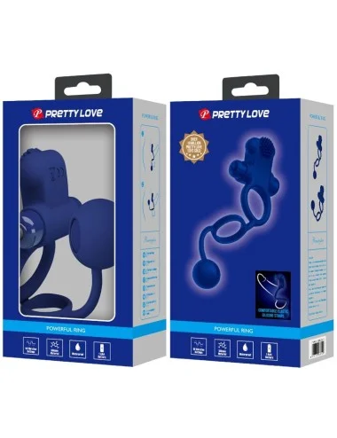 PRETTY LOVE - REMINGTON DOUBLE ANNEAU VIBRANT AVEC PLUG BLEU