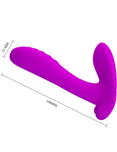 PRETTY LOVE - MASSEUR & VIBRATEUR 12 VIBRATIONS TÉLÉCOMMANDE VIOLET