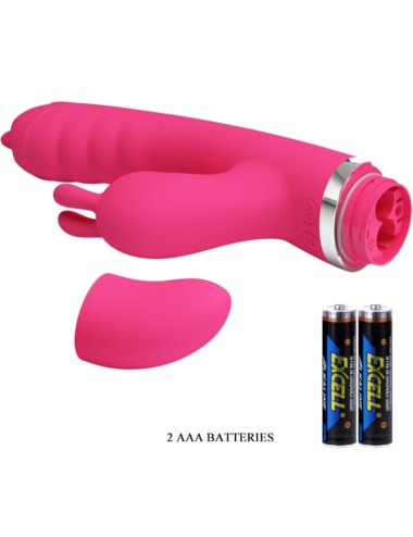 PRETTY LOVE - VIBRATEUR LAPIN MULTIFONCTION PHOENIX ROSE