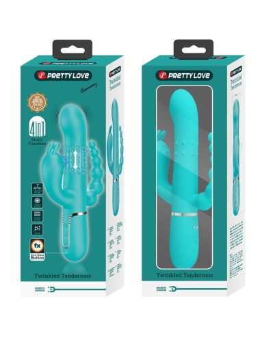 PRETTY LOVE - CAMMY 4 EN 1 VIBRATEUR MULTIFONCTION TRIPPLE RABBIT BLEU