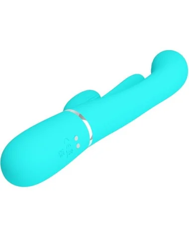 PRETTY LOVE - SHANIA TRIPLE RABBIT VIBRATEUR MULTIFONCTION 3 EN 1 BLEU