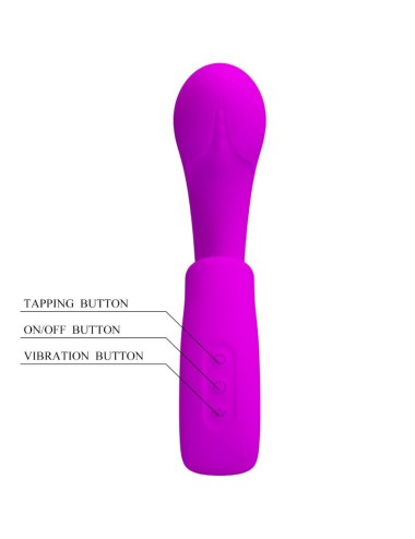 PRETTY LOVE - SIBEL VIBRATEUR POINT G + STIMULATEUR CLITORIS SIBEL 10 VIBRATIONS VIOLET