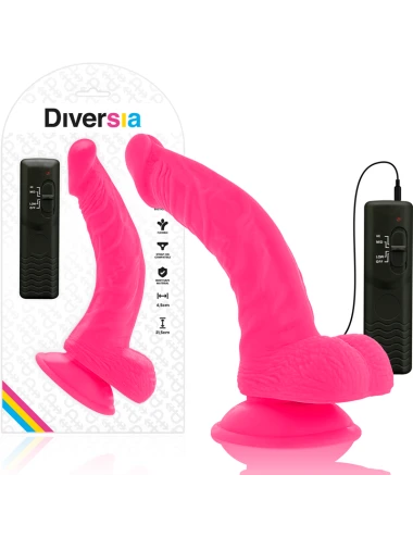 DIVERSIA - DILDO VIBRANT FLEXIBLE ROSE 21.5 CM -O- 4.5 CM