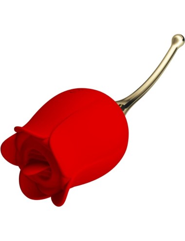 PRETTY LOVE - ROSE LOVER STIMULATEUR DE CLITORIS ROSE 12 VIBRATIONS ROUGE