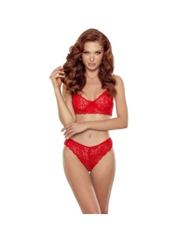 PASSION - ENSEMBLE DENELIA STRING + SOUTIEN-GORGE ROUGE L/XL