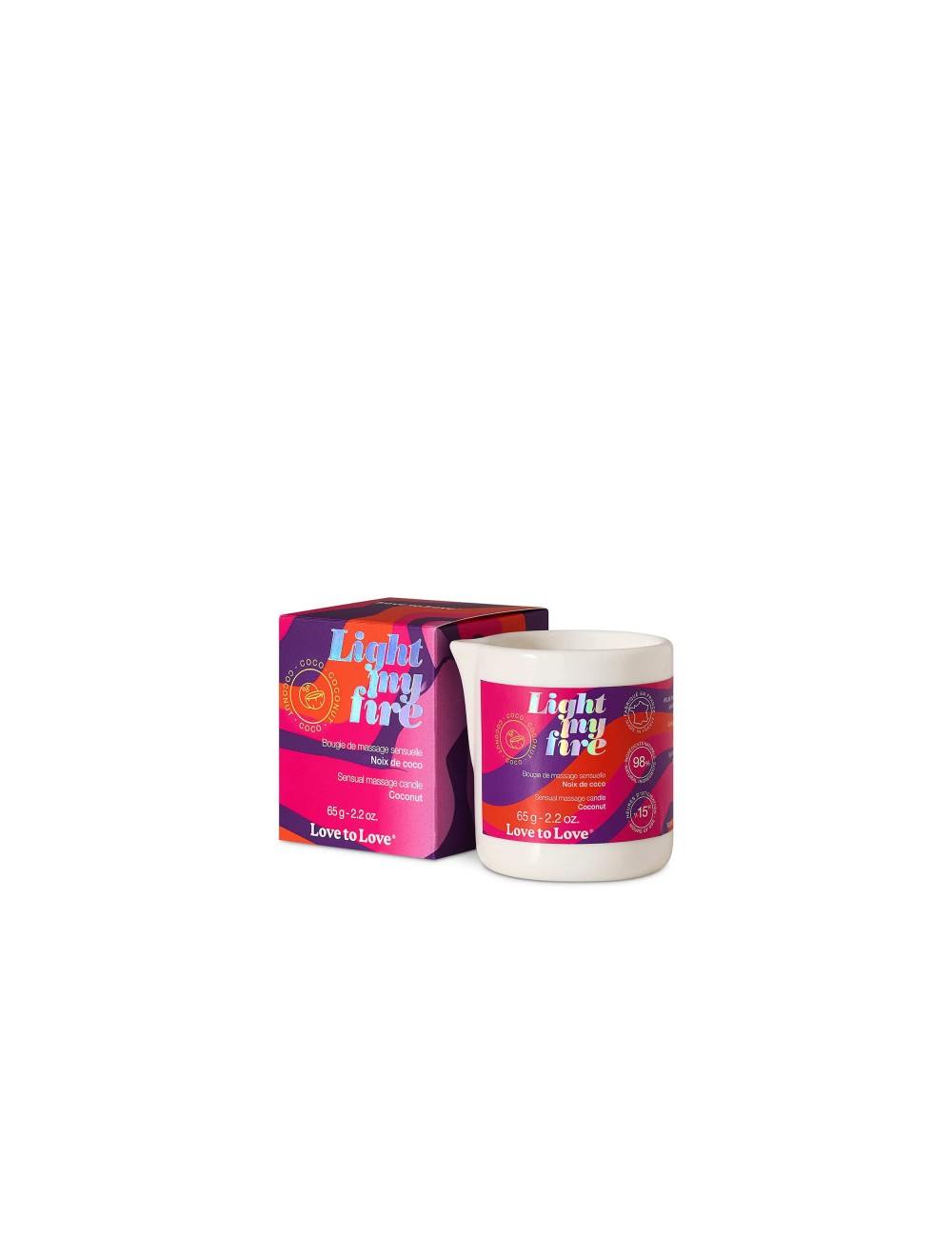 Light My Fire bougie de massage Noix de coco 65G Light My Fire bougie de massage Noix de coco 65G