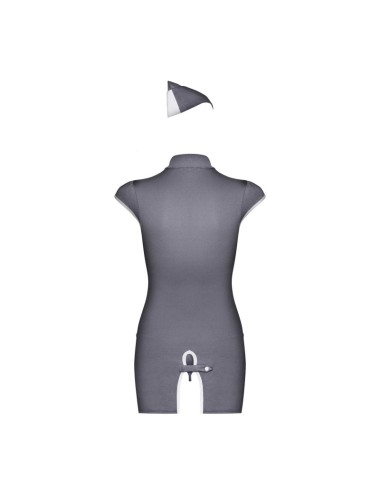 Stewardess Costume 3 pcs - Gris