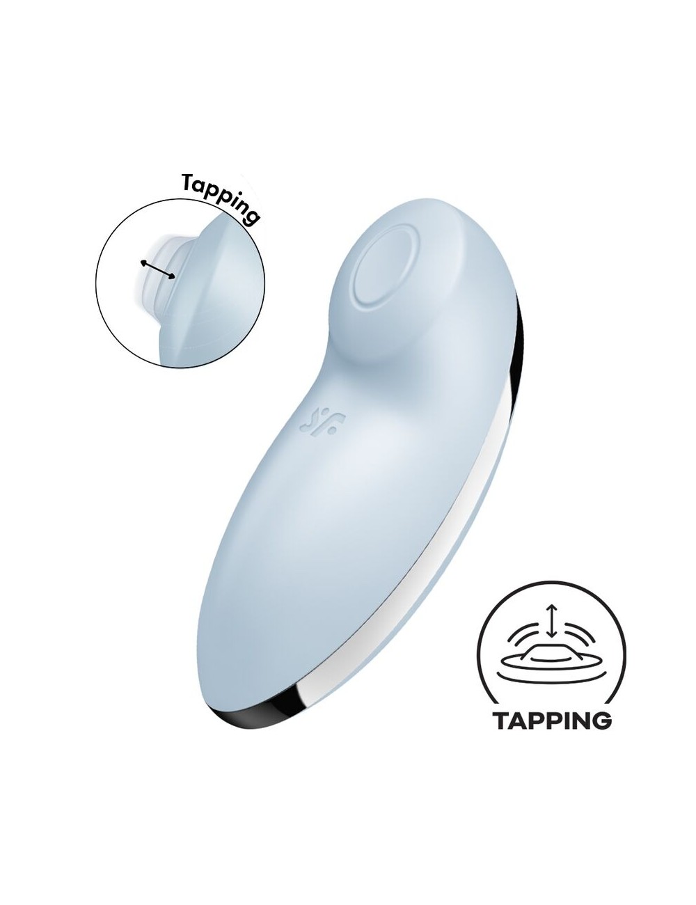 SATISFYER - TAP & CLIMAX 2 VIBRATEUR & STIMULATEUR BLEU SATISFYER - TAP & CLIMAX 2 VIBRATEUR & STIMULATEUR BLEU