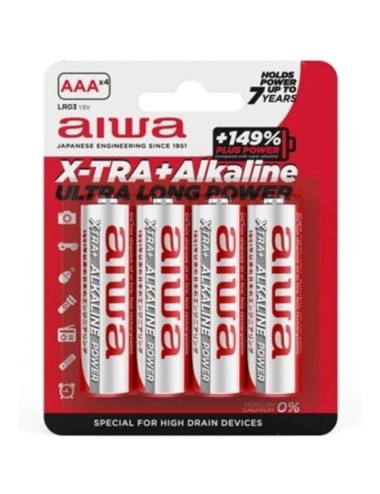 AIWA - PILE ALCALINE X-TRA AAA LR03 BLISTER*4