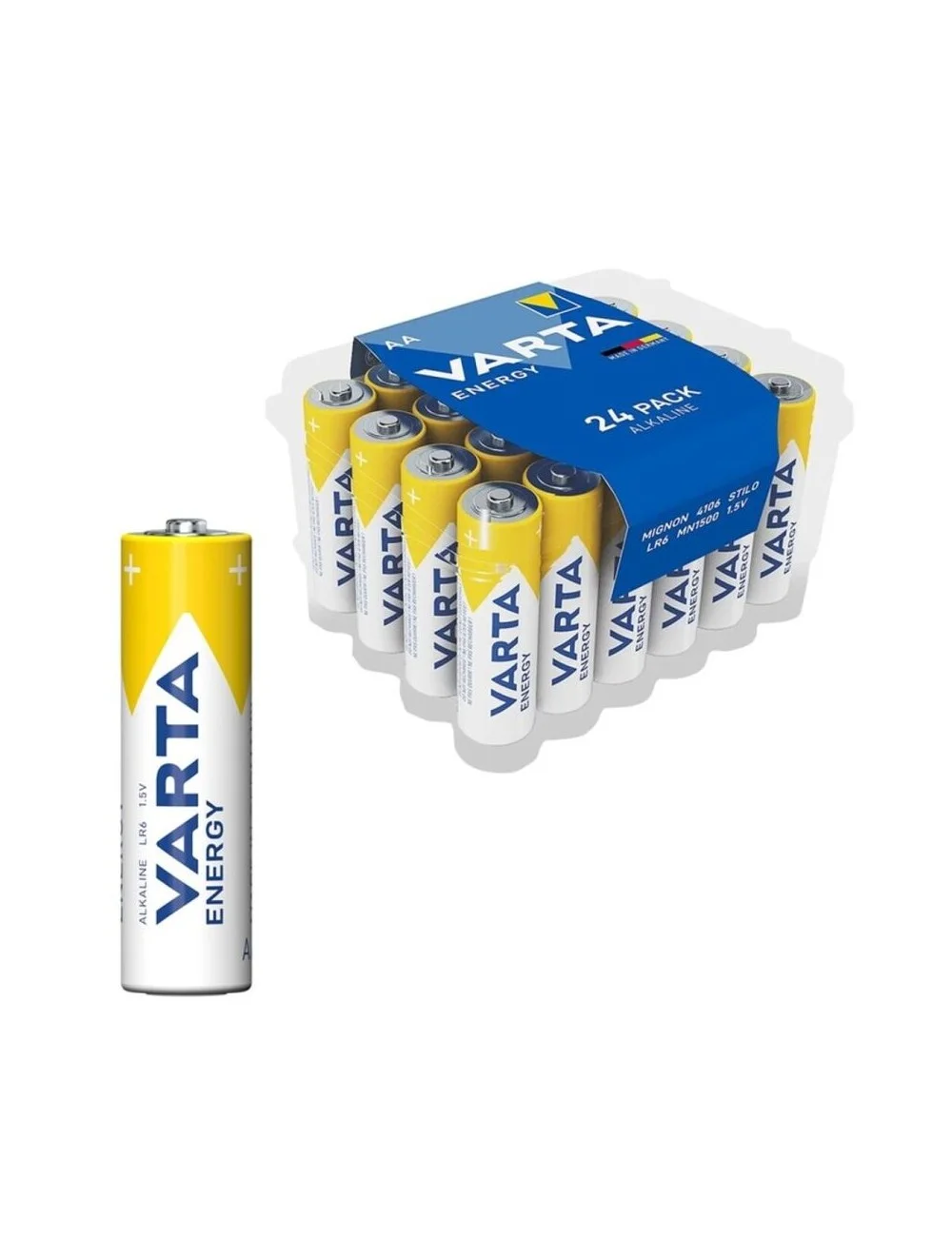 VARTA - ENERGY PACK DE PILES ALCALINES AA LR6*24 PILES VARTA - ENERGY PACK DE PILES ALCALINES AA LR6*24 PILES