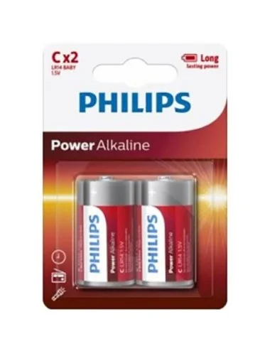 PHILIPS - PILE ALCALINE POWER C LR14 BLISTER*2