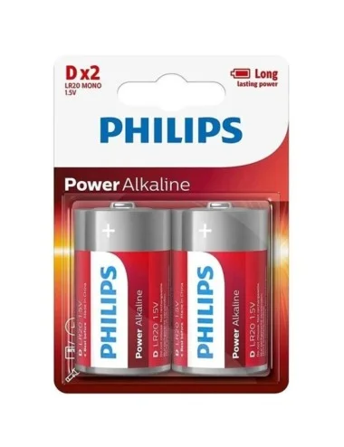 PHILIPS - PILE ALCALINE POWER D LR20 BLISTER*2