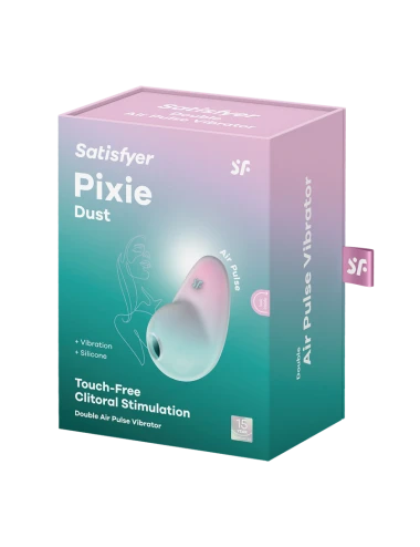 ECHANTILLON Pixie Dust vibromasseur à ondes de pression - Vert et rose