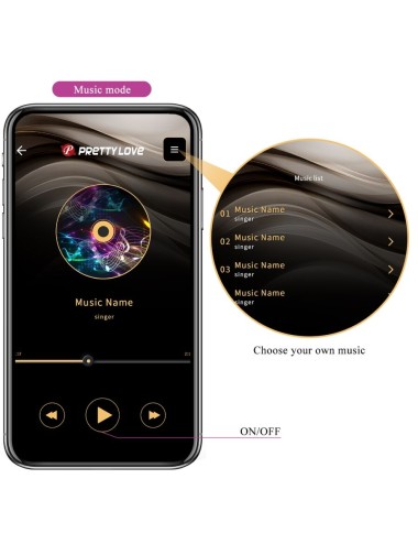 PRETTY LOVE - VIBRATEUR CONTRÔLÉ PAR APPLICATION LEVIATHAN VIOLET