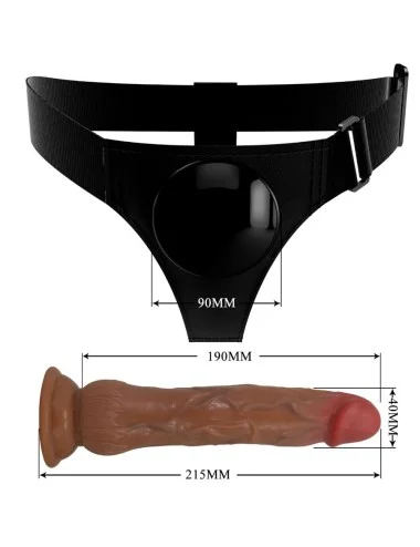 PRETTY LOVE - CULOTTE HARNAIS UNIVERSELLE KYTON AVEC GODE SQUIRTING 19 CM MULATO