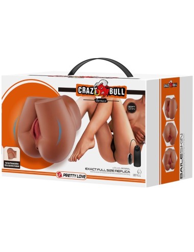 CRAZY BULL - VIBRATEUR BERNACE ASS AVEC VAGIN ET ANUS RÉALISTES TÉLÉCOMMANDE