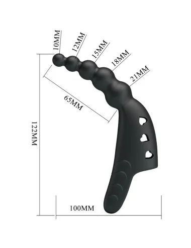 PRETTY LOVE - JORDIN FINGER VIBRATOR 10 VIBRATIONS NOIR