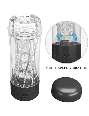 PRETTY LOVE - MASTURBATEUR HOMME TAMARA VIBRATEUR MULTI-VITESSES NOIR