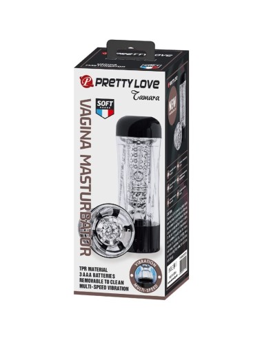 PRETTY LOVE - MASTURBATEUR HOMME TAMARA VIBRATEUR MULTI-VITESSES NOIR