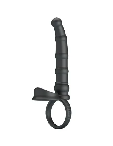 PRETTY LOVE - ANNEAU PÉNIS VIBRANT TATUM AVEC PLUG 10 VIBRATIONS NOIR