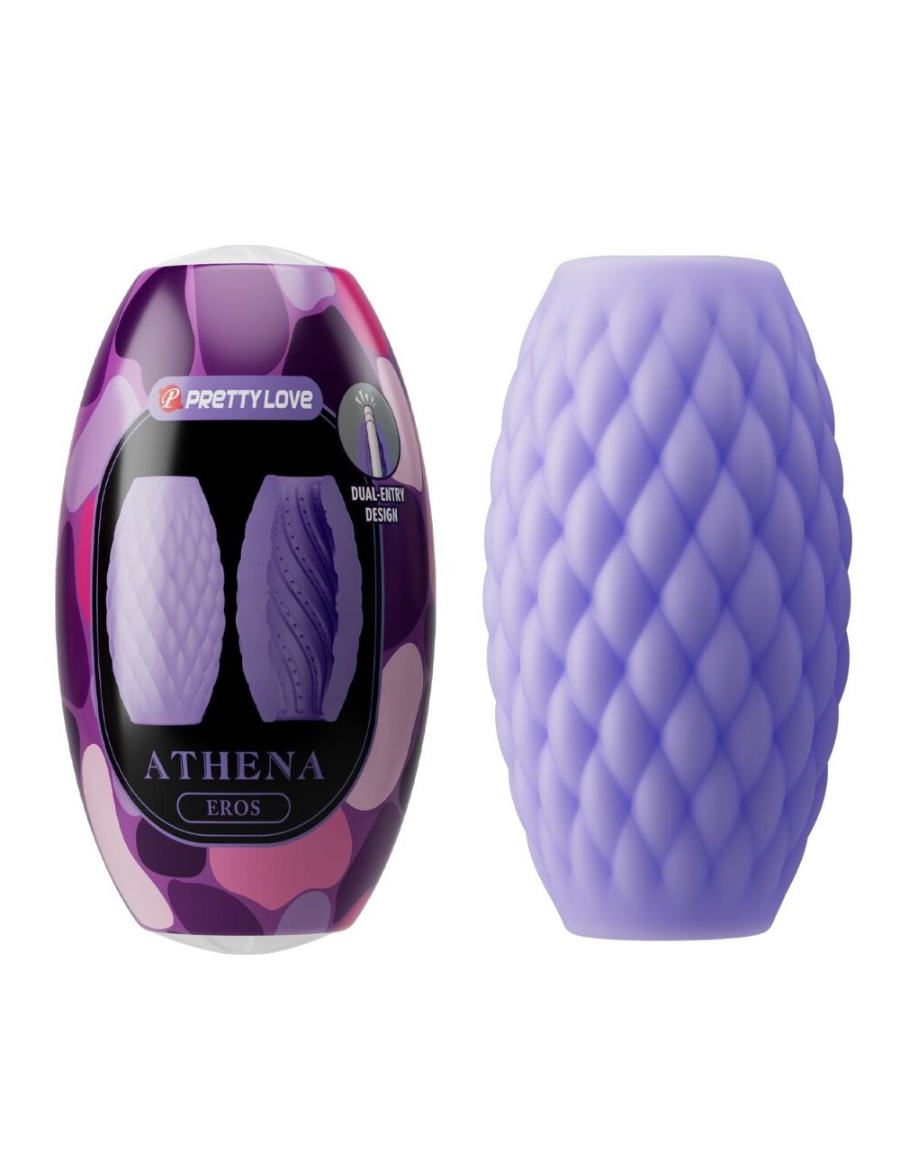 PRETTY LOVE - MASTURBATEUR POUR HOMME EN SILICONE ATHENA EROS VIOLET