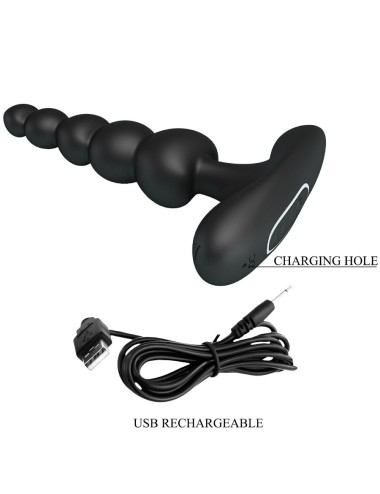 PRETTY LOVE - VIBRATEUR ANAL SIDNEY 10 VIBRATIONS NOIR