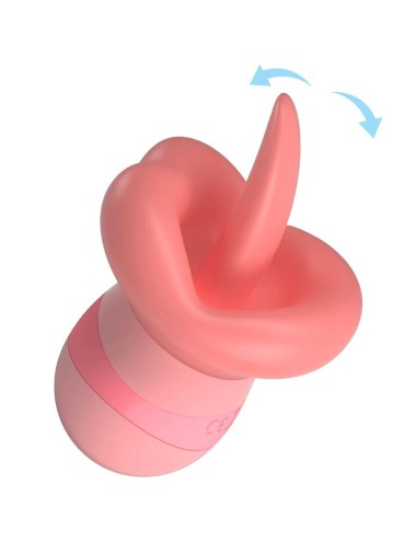 PRETTY LOVE - STIMULATEUR DE CLITORIS KYLEE TONGUE 10 VIBRATIONS ROSE NUDE
