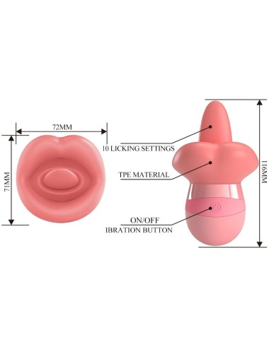 PRETTY LOVE - STIMULATEUR DE CLITORIS KYLEE TONGUE 10 VIBRATIONS ROSE NUDE