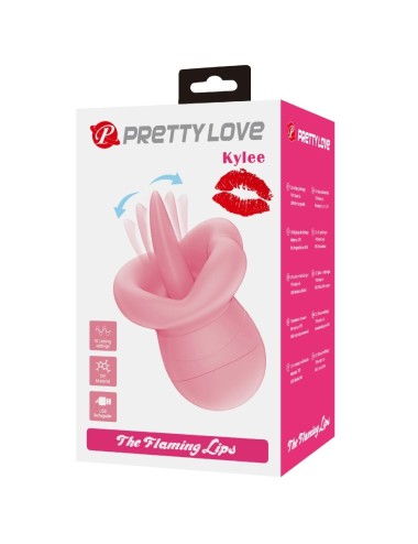 PRETTY LOVE - STIMULATEUR DE CLITORIS KYLEE TONGUE 10 VIBRATIONS ROSE NUDE