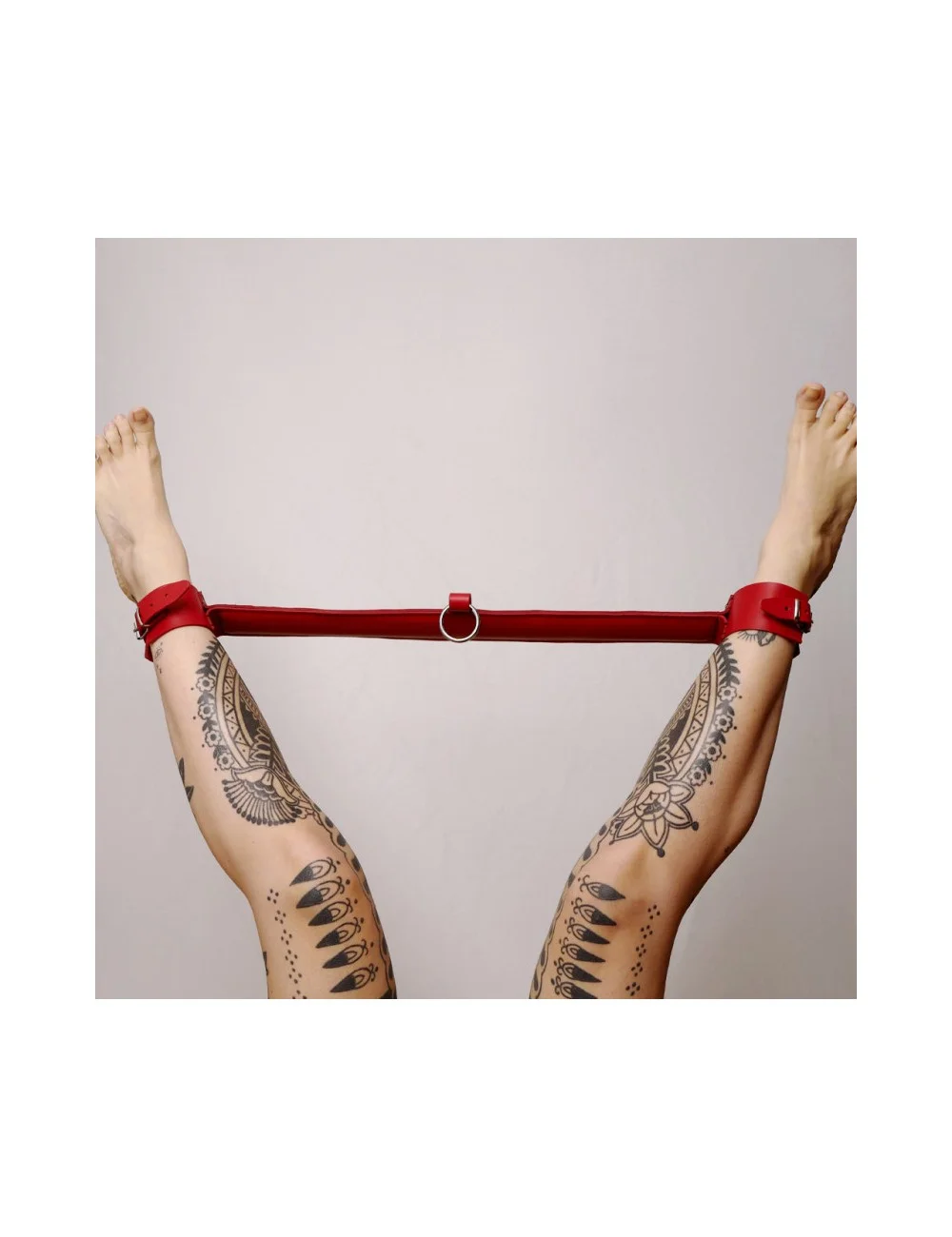 Barre de contrainte cuir et anneau Rouge Barre de contrainte cuir et anneau Rouge