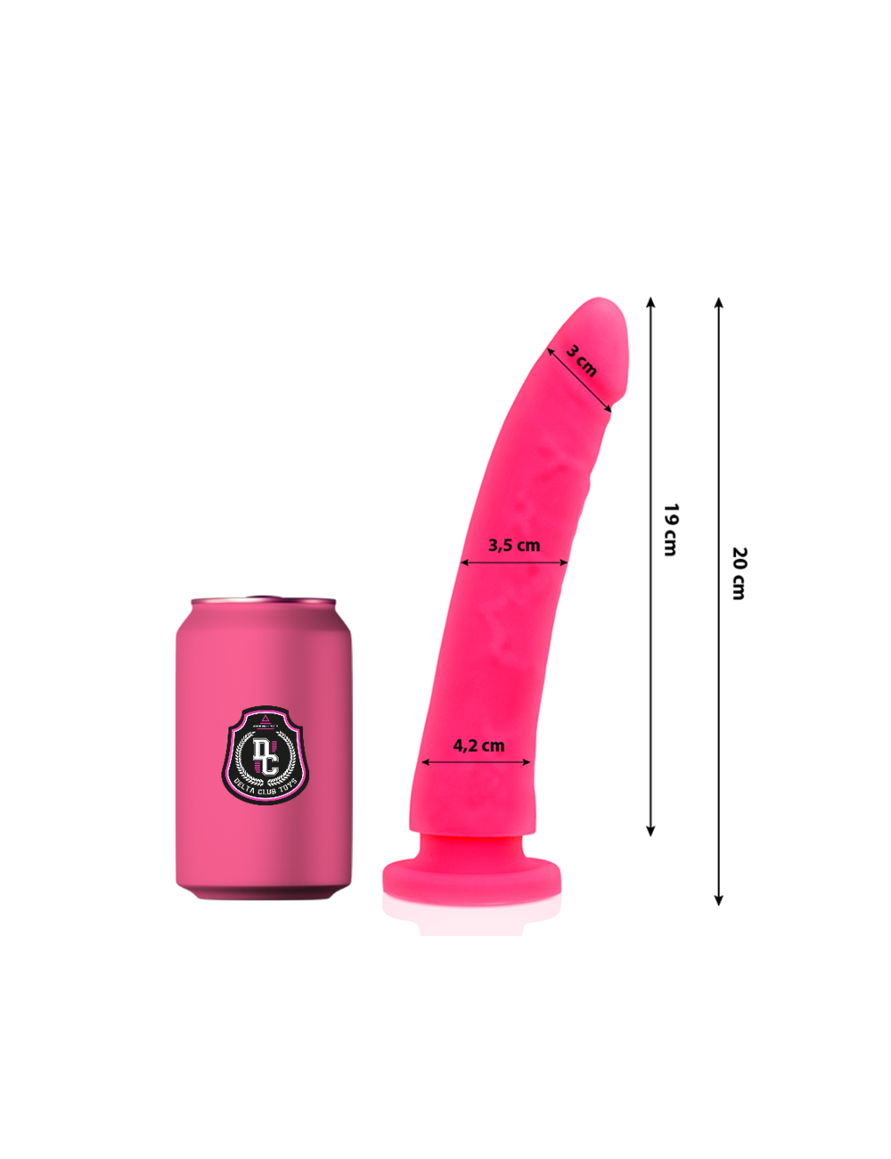 DELTA CLUB - TOYS GODE MÉDICAL ROSE EN SILICONE 20 CM -O- 4 CM DELTA CLUB - TOYS GODE MÉDICAL ROSE EN SILICONE 20 CM -O- 4 CM
