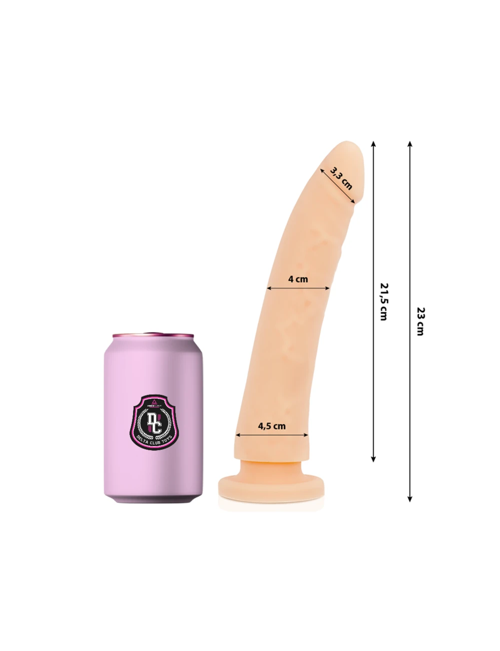 DELTA CLUB - TOYS GODE NATUREL MÉDICAL SILICONE 23 CM -O- 4.5 CM DELTA CLUB - TOYS GODE NATUREL MÉDICAL SILICONE 23 CM -O- 4.5 CM
