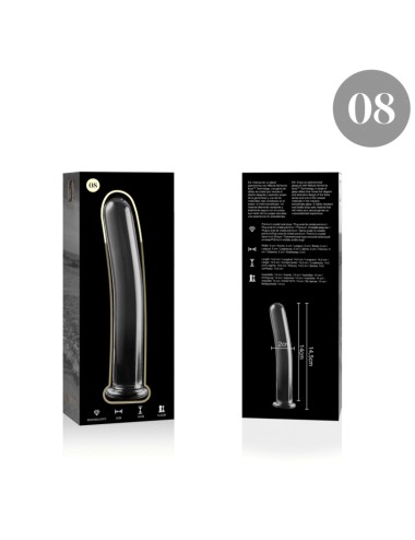 NEBULA SERIES BY IBIZA - MODÈLE 8 GODE EN VERRE BOROSILICATE CLAIR 14.5 CM -O- 2 CM