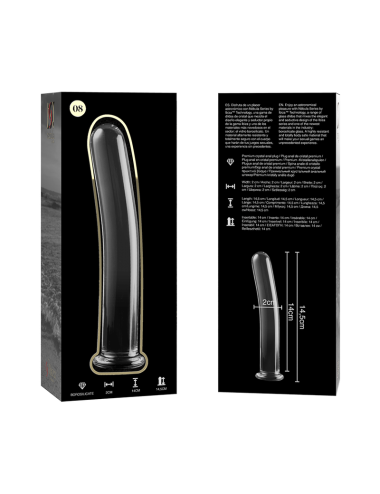 NEBULA SERIES BY IBIZA - MODÈLE 8 GODE EN VERRE BOROSILICATE CLAIR 14.5 CM -O- 2 CM
