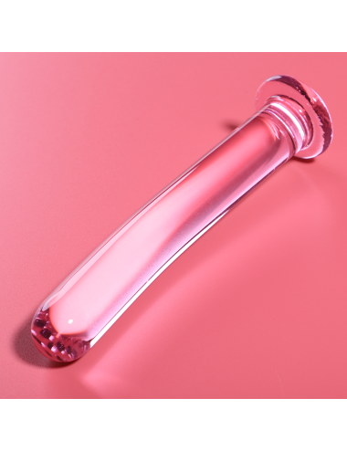 NEBULA SERIES BY IBIZA - MODÈLE 8 GODE EN VERRE BOROSILICATE ROSE 14.5 CM -O- 2 CM