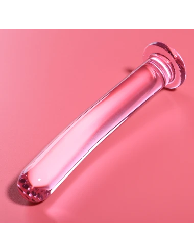 NEBULA SERIES BY IBIZA - MODÈLE 8 GODE EN VERRE BOROSILICATE ROSE 14.5 CM -O- 2 CM