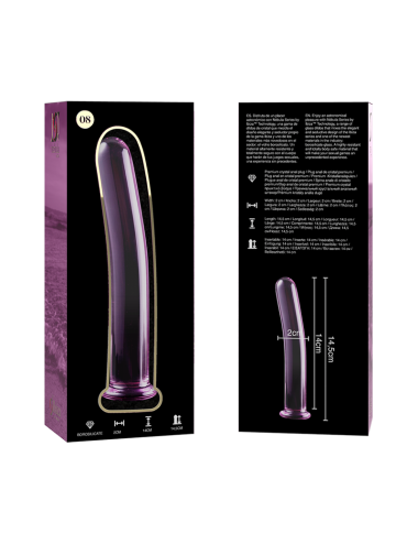 NEBULA SERIES BY IBIZA - MODÈLE 8 GODE EN VERRE BOROSILICATE ROSE 14.5 CM -O- 2 CM