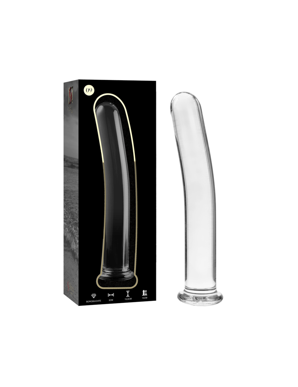 NEBULA SERIES BY IBIZA - MODÈLE 9 GODE EN VERRE BOROSILICATE CLAIR 15.5 CM -O- 2.5 CM NEBULA SERIES BY IBIZA - MODÈLE 9 GODE EN VERRE BOROSILICATE CLAIR 15.5 CM -O- 2.5 CM