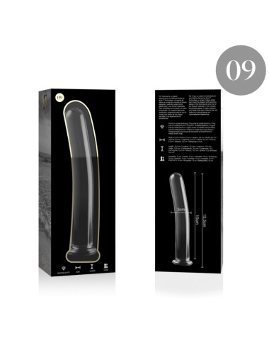 NEBULA SERIES BY IBIZA - MODÈLE 9 GODE EN VERRE BOROSILICATE CLAIR 15.5 CM -O- 2.5 CM