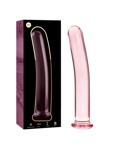 NEBULA SERIES BY IBIZA - MODÈLE 9 GODE EN VERRE BOROSILICATE ROSE 15.5 CM -O- 2.5 CM